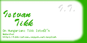 istvan tikk business card